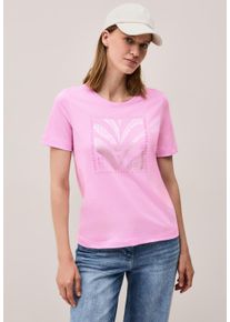 Cecil Damen T-Shirtcherry blossom pink, casual, Gr. XL, bedruckt, Web, 100% Baumwolle, Shirts, aus reiner Baumwolle