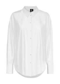 Véro Moda VERO MODA Damen Langarmbluse "VMNORA LS OVERSIZE SHIRT WVN GA NOOS", weiß, modisch, Gr. XS, unifarben, Web, Obermaterial: 53% Polyester, 47% Viskose,