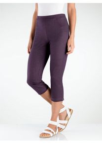 Classic Basics Damen Caprihose, lila, Gr. 46, unifarben, 65% Baumwolle, 30% Polyester, 5% Elasthan, Hosen