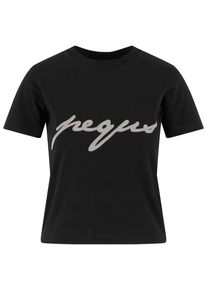 PEQUS Herren T-Shirt "PEQUS PEQUS Fitted Ink Logo T-shirt", schwarz, casual, Gr. XL, bedruckt, 100% Baumwolle, Shirts