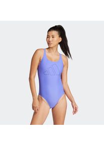 Damen Badeanzug "BIG BARS SUIT", blau, sportlich, Gr. 44, adidas Performance, Obermaterial: 78% Polyamid, 22% Elasthan, Badeanzüge