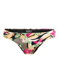 Roxy Damen Bikini-Hose "Printed Beach Classics"anthrazit palm song s, Gr. S, 87% Nylon, 13% Elasthan, Badehosen