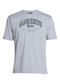Herren T-Shirt "HARRISBURG", grau, casual, Gr. XXL, Ahorn Sportswear, bedruckt, 80% Baumwolle, 20% Polyester, Shirts, mit modischem Frontprint