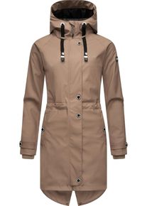 Navahoo Damen Regenjacke "Rainy Flower", grau, modisch, Gr. XXXL, Obermaterial: 70% Polyester, 30% Polyurethan, Innenfutter: 100% Polyester,