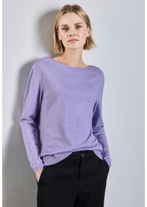 Street One Damen Strickpulloverviola lila meliert, casual, Gr. 38, meliert, Strick, Obermaterial: 50% Viskose, 28% Polyester, 22% Polyamid, Pullover,