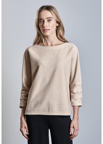 Street One Damen 3/4-Arm-Shirt, weiß, casual, Gr. 36, unifarben, Stoff, 70% Polyester, 24% Baumwolle, 6% Metallfasern, Shirts, mit 3/4 Ärmeln
