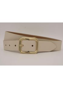 AnnaMatoni Damen Ledergürtel, beige, casual, Gr. 115, unifarben, Rindsleder, Gürtel, mit goldener Schließe
