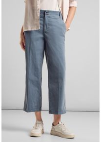 Street One Damen Cordhose, blau, casual, Gr. 46, unifarben, Web, Stoff, 98% Baumwolle, 2% Elasthan, Hosen, aus Baumwolle mit Stretchanteil