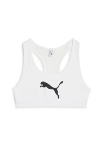 Puma Damen Sport-BH "4KEEPS BH Damen", Gr. Lweiß big schwarz cat, Obermaterial: 15% Elasthan, 85% Polyester; Futter: 94% Polyester, 6% Elasthan;
