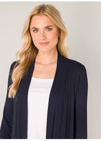 Base Level Damen Strickjacke "Yayla", blau, casual, Gr. 46, unifarben, Strick, Obermaterial: 94% Viskose, 6% Elasthan, Strickjacken, In elastischem