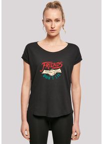 F4NT4STIC Damen T-Shirt "Stranger Things Friends Dont Lie Hands", schwarz, casual, Gr. L, Obermaterial: 100% Baumwolle, Shirts, Premium Qualität