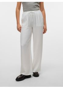 Véro Moda VERO MODA Damen Schlupfhose "VMMELANEY HW LOOSE PANT WVN GA NOOS", weiß, modisch, Gr. XL, unifarben, Web, Obermaterial: 100% Polyester, Hosen