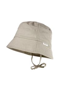 MaxiMo Baby Sonnenhut, beige, klassisch, Gr. 45, unifarben, Baumwolle, Hüte, für Jungen mit Nackenschutz und Bindeband