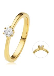 ONE ELEMENT Damen Diamantring "0.15 ct Diamant Brillant Ring aus 585 Gelbgold", 56, Gelbgold 585-Diamanten, gold, Gelbgold 585, Diamanten,