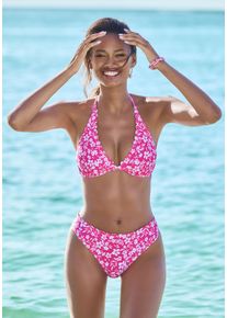 Vivance Damen Bikini-Hose "Leni", weiß, Gr. 32, floral, bedruckt, Microfaser, Badehosen, mit gelaserter Wellenkante
