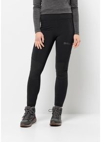 Jack Wolfskin Damen Trekkinghose "KAMMWEG TIGHTS W", schwarz, Gr. S, 1. OBERSTOFF 59% POLYAMID, 22% POLYESTER, 19% ELASTHAN 2. OBERSTOFF 88%