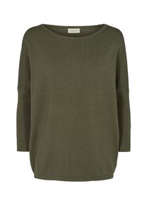 Freequent Damen Strickpullover "FQJONE", grün, casual, Gr. XL, unifarben, Feinstrick, Obermaterial: 80% Viskose, 20% Polyamid, Pullover, mit 3/4 Armen