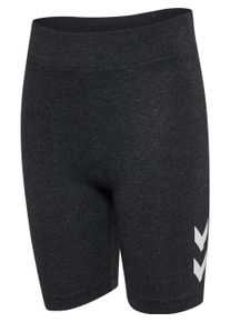 Hummel Kinder Trainingstights "HMLJR LOGO SHORT TIGHTS", schwarz, sportlich, Gr. 140, Obermaterial: 57% Baumwolle, 38% Polyester, 5% Elasthan, Hosen