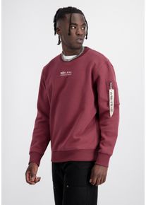Herren Sweater "Alpha Industries Men - Sweatshirts Organics EMB Sweater", rot, Gr. XXL, Alpha Industries, Obermaterial: 100% Baumwolle, Sweatshirts