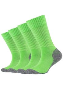Camano Kinder Funktionssocken "function", Gr. 23, grün, Materialmix, uni und meliert, Socken, mit verstärkten Belastungszonen an Ferse und Spitze