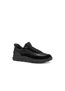 Geox Herren Slip-On Sneaker "U SPHERICA PLUS", Gr. 44, schwarz, Textil, Leder, Synthetik, sportlich, Schuhe, Freizeitschuh, Schnürschuh mit Geox