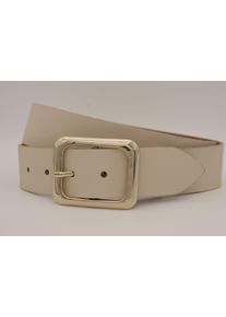 AnnaMatoni Damen Ledergürtel, beige, casual, Gr. 90, unifarben, Rindsleder, Gürtel, mit goldener Schließe