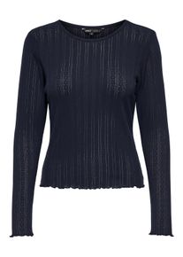 Only Damen Langarmshirt "ONLCARLOTTA L/S TOP NOOS JRS", blau, modisch, Gr. XS, unifarben, Jersey, Obermaterial: 100% Baumwolle, Shirts