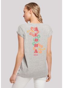 F4NT4STIC Damen T-Shirt "Aloha", grau, casual, Gr. XS, Obermaterial: 100% Baumwolle, Shirts, Print