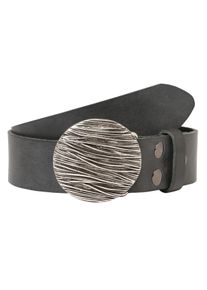 Damen Ledergürtel, grau, casual,modisch, Gr. 95, RETTUNGSRING BY SHOWROOM 019, unifarben, Leder, Gürtel, mit austauschbarer Schließe »Seegras Rund«