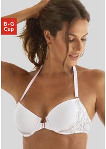 Lascana Damen Neckholder-BH, Gr. 70, weiß, Microtouch, Obermaterial: 82% Polyamid (TACTEL), 18% Elasthan (LYCRA), feminin, BHs, mit Vorderverschluss