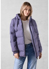Cecil Damen Steppjacke, lila, casual, Gr. XL, unifarben, Stoff, 100% Polyester, Jacken, mit Kapuze