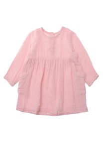Liliput Mädchen Sommerkleid "rosenholz", rosa, casual, Gr. 74, unifarben, 100% Baumwolle, Kleider, mit geraffter Naht