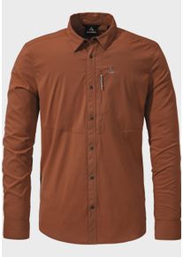 Schöffel SCHÖFFEL Herren Outdoorhemd "Shirt Haidwand M", rot, sportlich, Gr. 48, Oberstoff : 94% Nylon 6% Elasthan, Hemden
