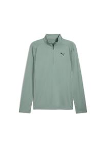 Puma Herren Trainingsshirt "TAD TECH Oberteil mit viertellangem Reißverschluss im", grün, Gr. S, Obermaterial: 100% Polyester; Einsatz: 100%
