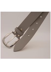 AnnaMatoni Damen Ledergürtel, grau, casual, Gr. 90, unifarben, Rindsleder, Gürtel, mit silberner Schließe