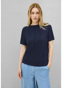 Cecil Damen T-Shirturban navy blau, casual, Gr. XXL, unifarben, Stoff, 62% Polyester, 34% Viskose, 4% Elasthan, Shirts, aus softem Materialmix