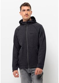 Jack Wolfskin Herren Kapuzenfleecejacke "FERNWEH HOODED JKT M", schwarz, Gr. XL, OBERSTOFF: 97% POLYESTER, 3% ELASTHAN; Futter: 100% POLYESTER, Jacken