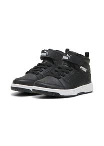 Puma Damen Winterboots "REBOUND V6 MID WTR AC+ PS", Gr. 29, schwarz-weiß, Synthetik, sportlich, Schuhe, Winterschuhe, Sneakerboots, gefüttert