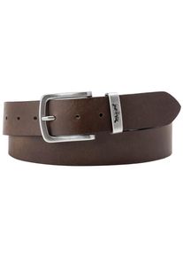 Levi's LEVI'S Damen Ledergürtel "METAL TWO HORSE KEEPER BELT", braun, casual, Gr. 105, unifarben, Leder, Gürtel, mit Metallschließe