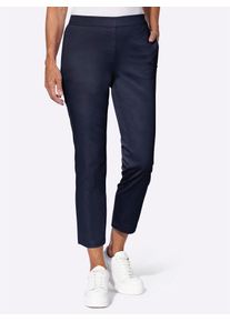 Casual Looks Damen 7/8-Hose, blau, Gr. 19, unifarben, 97% Baumwolle, 3% Elasthan, Hosen