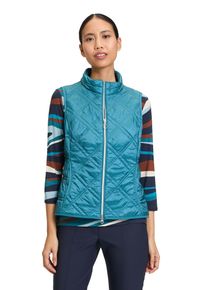 Betty Barclay Damen Strickweste "Betty Barclay Steppweste mit Reißverschluss", blau, casual, Gr. 44, Obermaterial: 100% Polyamid. Füllung: 100%