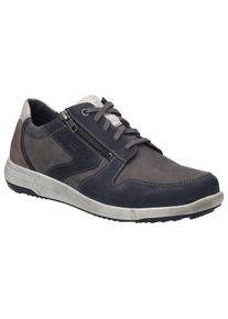 Josef Seibel Herren Sneaker "Enrico 20", Gr. 39asphalt, multi, Leder, Veloursleder, kontrastfarbene Details, casual, Schuhe, Freizeitschuh,