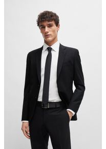 BOSS Kinder Krawatte "H-TIE 6 CM", schwarz, casual, unifarben, Web, Seide, Krawatten, in Italien gefertigt