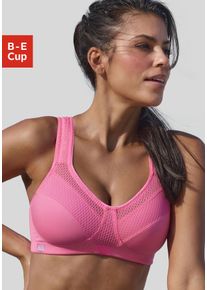 H.I.S. H.I.S Damen Sport-BH, Gr. 110, pink, Microtouch, Netz, Obermaterial: 90% Polyester (COOLMAX), 10% Elasthan (LYCRA), sportlich, BHs, ohne Bügel aus