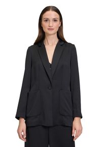Vera Mont Damen Jackenblazer "Vera Mont Blazer-Jacke mit aufgesetzten Taschen", schwarz, modisch, Gr. 36, Satin, Obermaterial: 100% Polyester.