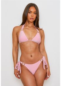 MODA MINX Damen Bikini-Hose "Lumiere Amour", pink, Gr. L, unifarben, 85% Polyester, 8% Elasthan, 7% Metall, Badehosen, mit seitlicher Bindung und