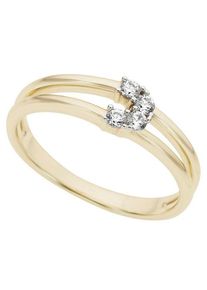 Firetti Damen Diamantring "Schmuck Geschenk Gold 333 Damenring Goldring Diamant", 19, 0,14 ct P2 = erkennbare Einschlüsse, Gelbgold 333-Diamanten,