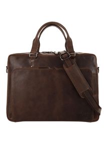 XZONE X-ZONE Damen Laptoptasche, braun, Leder, gepflegt, Taschen, echt Leder