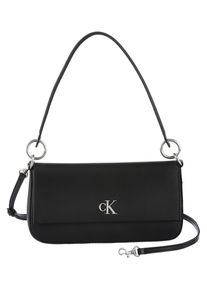 Damen Henkeltasche "MINIMAL MONOGRAM SHOULDERPOUCH25", Calvin Klein Jeans, schwarz, Polyester, Lederimitat, Taschen, Handtasche, Umhängetasche,