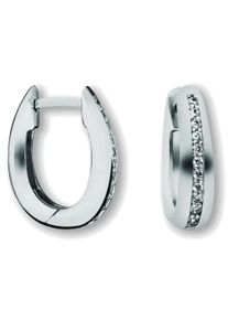 ONE ELEMENT Damen Paar Creolen "Zirkonia Ohrringe Creolen aus 925 Silber", Damen,mit Zirkonia, Silber 925 (Sterlingsilber), silber, Silber 925